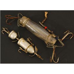 Glass Minnow Tube & Antique Fishing Lure