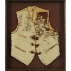Framed Early Horse Hair Cowboy Vest