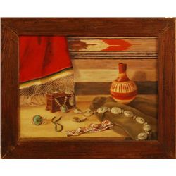 Edith Priestley 1941 Santa Fe Style Painting