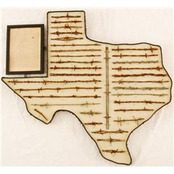 Texas Barbed Wire Sample Board