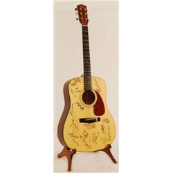 Texas Music Autographed Guitar Willie Nelson