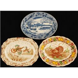 3 Large Serving Platters