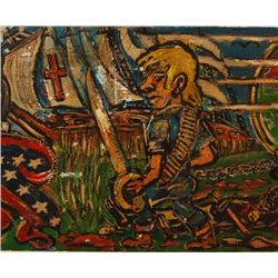 Doc Spellmon Black Texas Folk Art Painting