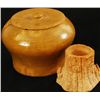 Image 2 : Meyer Pottery Sugar Bowl & Tree Stump Match Holder