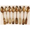 Image 3 : Set Of 15 Pre-1850 Coin Silver Marked Spoons