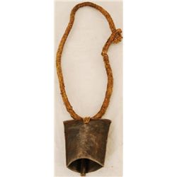 Blacksmith Made Cowbell With Hand Braided Rope