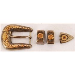 Hollands Sterling Silver & Gold Ranger Buckle Set
