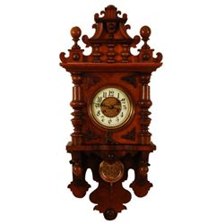 Ornate German Wall Clock Circa 1880's