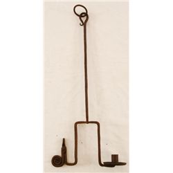 Blacksmith Made Loom, Rust, & Candle Holder