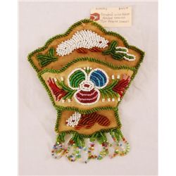 Indian Beaded Whisk Broom Holder