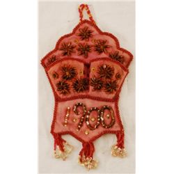 Beaded Match Holder Dated 1900