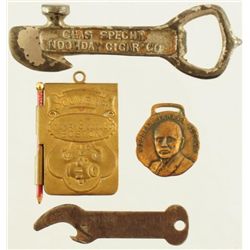 Collection 5 Beer Cigar Whiskey Advertising Items