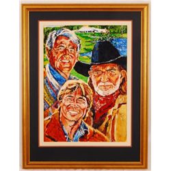 Golf Painting of Willie Nelson / John Denver