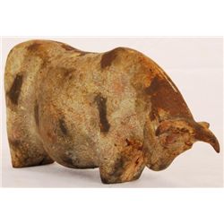 Antique Cast Iron Bull