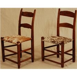 2 Texas Made Longhorn Hide Chairs