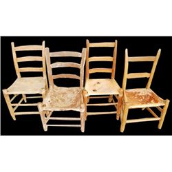 Set of 4 Early Texas Made Chairs