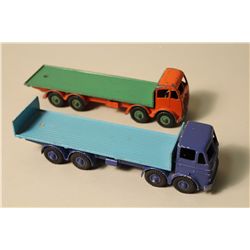 PAIR- DINKY NO. 501 FODEN FLAT TRUCK AND DINKY LEYLAND OCTOPUS FLATBED WITH TAILGATE