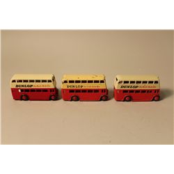 LOT OF 3- DINKY NO. 290 LONDON TRANSPORT DOUBLE DECKER BUSES