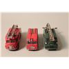 Image 2 : LOT OF 3 DINKY LADDER TRUCKS- NO. 955 FIRE ENGINE WITH EXTENDING LADDER, NO. 259 FIRE ENGINE, AND