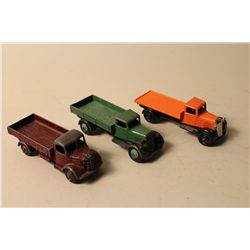LOT OF 3 DINKY TRUCKS- NO. 412 (X2) AND NO. 412 AUSTIN  MAROON 