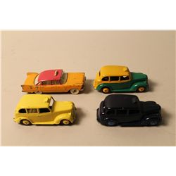 LOT OF 4 DINKY TAXI'S INCL. NO. 265 PLYMOUTH PLAZA, NO. 40H AUSTIN TAXI (X3)