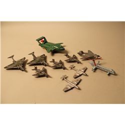 LOT OF 10 DINKY AIRPLANES INCL. NO. 713 BRISTOL 173,  NO. 734 (X2), NO.735 (X2) NO. 736, NO. 738,