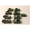 Image 2 : LOT OF 9 DINKY ARMY VEHICLES INCL. NO. 673 (X4) NO. 674, NO. 153A, CORGI JUNIOR SCOUT CAR (X2) AND
