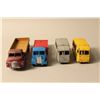 Image 3 : LOT OF 4 DINKY TRUCKS INCL. NO. 522 BIG BEDFORD, NO. 512 GUY, NO. 30V N.C.B. ELECTRIC VANS (X2)