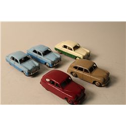 LOT OF 5 DINKY VEHICLES INCL. NO. 162 FORD ZEPHYR (X3) AND NO. 153 VANGUARD (X2)