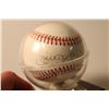 Image 2 : MICKEY MANTLE SIGNED BASEBALL WITH COA FROM THE SCORE BOARD INC.