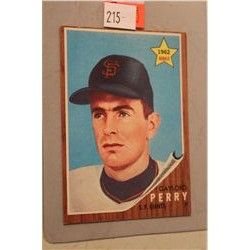 1962 TOPPS #199 GAYLORD PERRY ROOKIE CARD