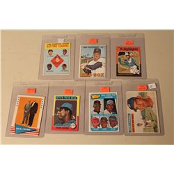 LOT OF 7 1960'S-70'S MLB TRADING CARDS INCL. 1967 TOPPS #355 CARL YASTRZEMSKI, 1963 TOPPS MICKEY