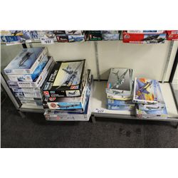 SHELF LOT OF MODEL AIRPLANE KITS, IN ORIGINAL PACKAGING