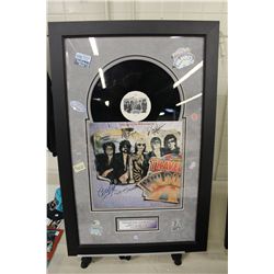 TRAVELING WILBURYS SIGNED RECORD ALBUM, CUSTOM FRAMED FEATURING SIGNATURES OF: BOB DYLAN, JEFF