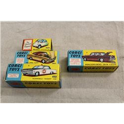 DINKY TOYS #233, 234, 237 & 253 WITH ORIGINAL PACKAGING