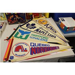 LARGE LOT OF 1970'S-90'S NHL BANNERS