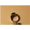Image 3 : LADIES 14 KT. WHITE GOLD NATURAL TANZANITE & DIAMOND SET DRESS RING.  SET WITH 13 ROUND BRILLIANT