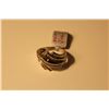 Image 3 : LADIES 10KT WHITE GOLD DIAMOND SET DRESS RING CHANNEL- BEAD SET WITH 24 SINGLE CUT DIAMONDS APPROX.