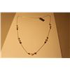 Image 1 : 14KT YELLOW GOLD NATURAL TANZANITE AND NATURAL WHITE CRYSTAL OPAL NECKLACE.  BEZEL SET WITH  5 OVAL