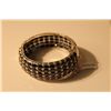 Image 1 : ONE STERLING SILVER NATURAL BLUE SAPPHIRE BANGLE STYLE BRACELET SET WITH  145 OVAL MIXED CUT