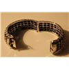 Image 2 : ONE STERLING SILVER NATURAL BLUE SAPPHIRE BANGLE STYLE BRACELET SET WITH  145 OVAL MIXED CUT