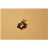 Image 1 : 14 KT. YELLOW GOLD NATURAL BLUE SAPPHIRE PENDANT.  FORMED WITH 6 OVAL MIXED CUT