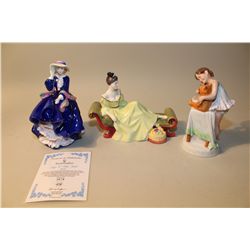 LOT OF 3 ROYAL DOULTON'S- HN3478 TOP O' THE HILL, HN2473 AT EASE, SIGNED BY MICHAEL DOULTON AND