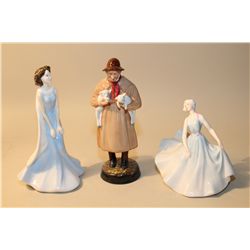 LOT OF 3 ROYAL DOULTON'S- HN1890 LAMBING TIME, HN2216 PIROUETTE AND HN4207 ALLISON