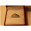 Image 1 : LADIES 14KT WHITE GOLD DIAMOND SET ENGAGEMENT/DRESS RING SET WITH 20 SINGLE CUT DIAMONDS APPROX.