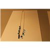 Image 1 : 10 KT. YELLOW GOLD NATURAL BLUE TOPAZ BRIOLETTE NECKLACE SET WITH 15 NATURAL BLUE TOPAZ BRIOLETTES.