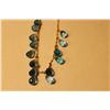 Image 2 : 10 KT. YELLOW GOLD NATURAL BLUE TOPAZ BRIOLETTE NECKLACE SET WITH 15 NATURAL BLUE TOPAZ BRIOLETTES.