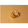 Image 4 : LADIES 10KT. YELLOW GOLD NATURAL JELLY OPAL DRESS RING.  FOUR CLAW SET WITH