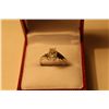 Image 1 : LADIES 14KT WHITE GOLD DIAMOND SET ENGAGEMENT/DRESS RING SET WITH 1 MARQUISE SHAPED BRILLIANT CUT