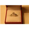Image 1 : LADIES 14KT WHITE GOLD DIAMOND SET ENGAGEMENT/DRESS RING SET WITH 1 ROUND BRILLIANT CUT DIAMOND